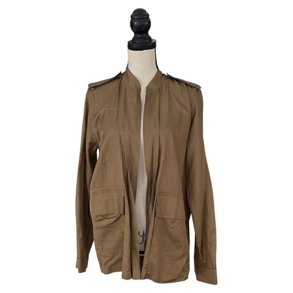 Max Mara spring brown zipper up lightweight jacket size 12 - Picture 1 of 7